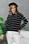 Women's Crew Neck Striped Knitwear Sweater 214248