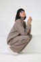 Mink Long Sleeve Turtleneck Cashmere Women's Knitwear Sweater with Rope Detail on the Sides - 2