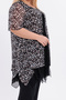 Elegant White Floral Print Tulle Fabric Inner Lining Short Sleeve Plus Size Special Design Blouse 5023 - 7