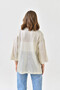 Women's Crew Neck Knit Detail Lace-Like Knit Oversized Knitwear Sweater 10762 - 8