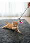 Bird Figured Bell Tailed Feathered Cat Fishing Rod – Interactive Cat Toy Stick with Colorful Tail - 3