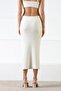 Ecru Buttoned Cashmere Pencil Women's Knitwear Skirt - 8