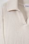 Ecru Shirt Collar Long Sleeve Cashmere Women's Knitwear Sweater - 8
