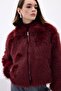 Zippered Fur - Burgundy