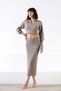 Mink Buttoned Cashmere Pencil Women's Knitwear Skirt - 4