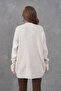 Women's V-Neck Button Closure Oversized Long Knitwear Cardigan 8596 - 8