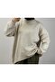 Crew Neck Oversized Standard Size Knitwear Sweater - 2