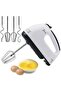 Electric Hand Mixer Easy Mix - 300W, 7-Speed with Stainless Steel Beaters & Dough Hooks - 3