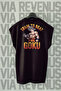 Gym Goku Back Printed Zero Sleeve 100% Cotton Sports Tshirt