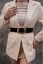 Antique Buckle Suede Belt Dress Belt Shirt Belt Coat Belt Women's Belt - 4