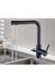 Round Three-Way Purified Water L-Handle Luxury Kitchen Faucet