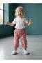 Baby Girl Soft Textured Pocket Detailed Elastic Waist Trousers - 4