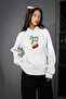Cherry Cherry Printed Cotton Long Sleeve Sh Fleece-Lined 3 Yarn Hooded Women's Cap Hooded Eatshirt