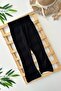 My Little One's Knitted Sweater with Ribbed Pattern, Girl's Set with Stone Leggings, 3-Piece Set - Black - 4