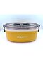 Stainless Steel Single Compartment Food Container - Lunch Box Vgn540 Yellow