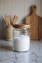 Noir Cylinder Acacia Lid Glass Storage Container – Vacuum Lid, Patterned Round Jar (750 ml) - 3