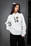 Love Leopard Cotton Long Sleeve Fleece-Lined 3 Yarn Women Ka Hooded Weatshirt