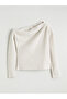 Lcw vision ecru boat neck gathered blouse - 2