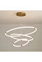 Modern Nordic 3 Ring Tube LED Light Golden Pendant 40cm+60cm+80cm