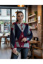 Stylish Premium Knitwear Cardigan with Argyle Pattern and Soft Texture - 6