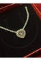 Vip Steel Pink Heart Zircon Stone Waterway Princess Necklace - 3