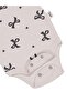 Bow Print 1-36 Months Snap Fastener Bodysuit - Beige 1-3 Months - 2