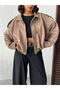 Scuba Suede Coat - Light Brown |   F2017 - 4
