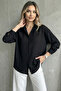 Women's Thin Anti-Sweat Black Non-Iron Ov Oversized Large Size Wrinkle-Free Shirt