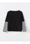 Lcw kids black polo collar girl's t-shirt - 2