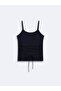 Thin Strap Basic Navy Blue Tank Top - 2
