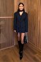Tok Fabric Skirt V-Neck Lightweight Shoulder Pad Button Jacket Neck Tie Shawl Detail Equivalent Premium Three-Piece Set - 5