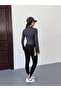 Women's Zippered Finger Detailed Mock Neck Cardigan - 6
