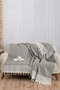 Natural Cotton Hand-Tied Fringed Sofa Cover - Sofa Shawl 170X220 cm