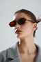 Retro Rectangular Fashion Miu Leopard Print Glasses - 2