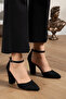 Black Suede Women's Classic Heeled Shoes - 4