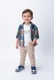 Luxury 3-Piece Set for Boys with Adjustable-Sleeve Shirt, Printed T-Shirt, and Pocketed Trousers - 4