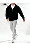 Unisex Oversized Hooded Zip-Up Tracksuit Set – Minimal Premium - 3