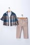 Luxury 3-Piece Set for Boys with Adjustable-Sleeve Shirt, Printed T-Shirt, and Pocketed Trousers - 5