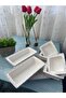 6 Piece Beaded Piraye Porcelain Snack Bowl Breakfast Sauce Bowl Set - 5