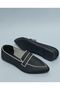Women'S Black Textured Slip On Shoes - 4