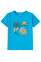 Cotton Fabric Children's T-Shirt – Tropical Elephant Printed Kids T-Shirt