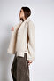 Tricot Sweater with Shawl Detail - 3