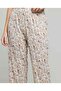 Women'S Beige Printed Pyjama Set - 8