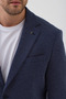 Sarbello Men's Light Navy Blue Flexible Polyviscose Fabric Fully Lined Slim Fit Mono Collar Sports Blazer Jacket - 4