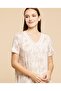 Printed Nightdress With V-Neck And Short Sleeves - 5