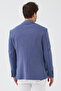 Savue Men's Light Navy Blue Cotton Blend Stretch Fabric Stretch Fabric Sports Blazer Jacket - 8