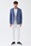 Savue Men's Light Navy Blue Cotton Blend Stretch Fabric Stretch Fabric Sports Blazer Jacket - 6