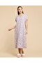 Printed Nightdress With V-Neck And Short Sleeves