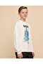 Printed Sweatshirt With Crew Neck And Long Sleeves - 4