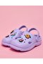 Girl'S Lilac Charm Detail Slingback Clogs - 2